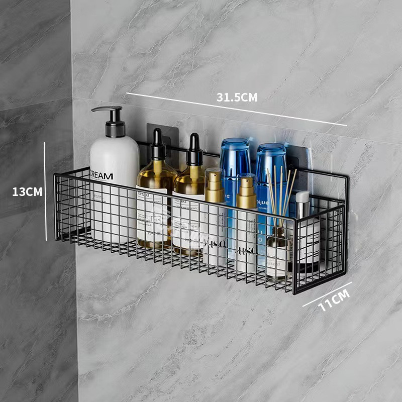 Picture of Bathroom Storage Rack punch-free wall-mounted toilet bath toilet washstand wall-mounted storage rack