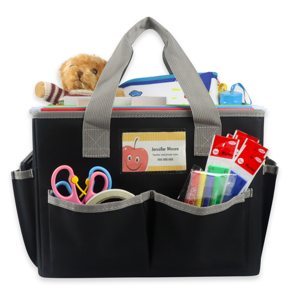Factory direct foldable large size teacher document classification handbag large capacity stationery toy storage bag