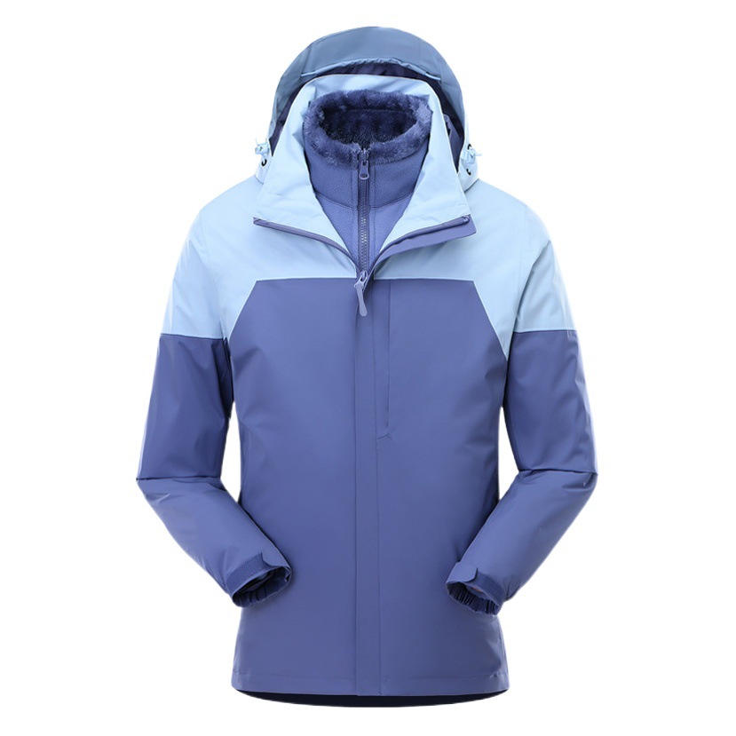 New outdoor travel camping jacket men's three-in-one detachable waterproof windproof women's mountaineering suit warm