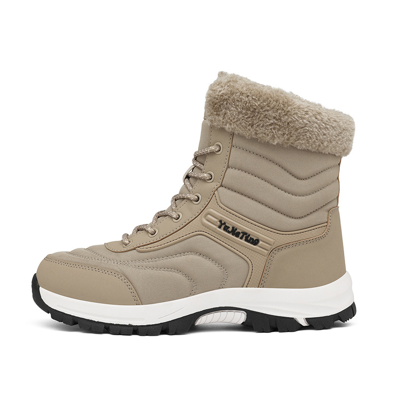 Cross-border snow boots men's winter warm boots men's and women's fleece-lined cotton shoes warm men's boots high-top shoes in stock wholesale