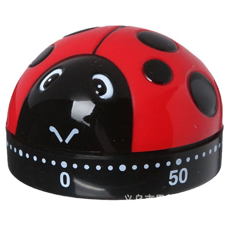 60-Minute Ladybug Timer Cartoon Kitchen Cooking Timing Reminder Student Time Management Alarm Clock