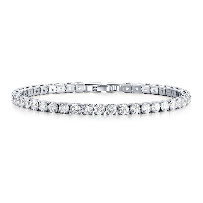Picture of 4.0mm zircon tennis bracelet for men and women fashion simple bracelet jewelry ins cross-border factory wholesale