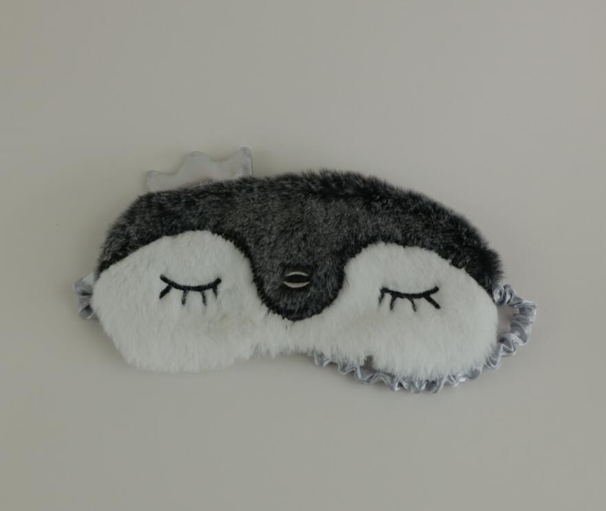 Picture of Japanese-Style Soft and Adorable Penguin Eye Mask, Plush Breathable Cotton, Cute Cartoon Design, Light-Blocking, Eye Protection for Men, Women, and Children