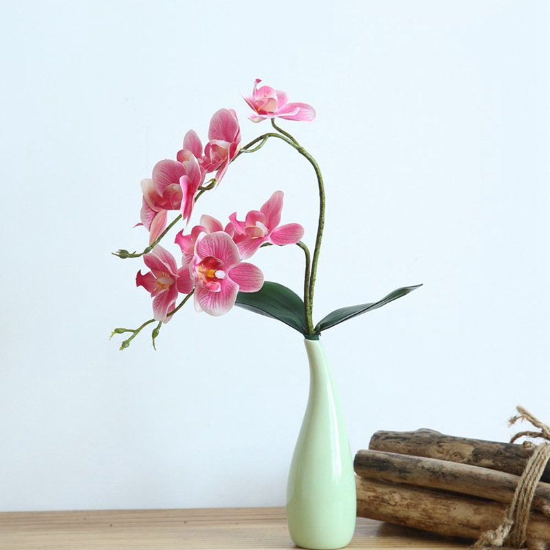 Artificial Flower New Chinoiserie Phalaenopsis Manufacturer Home Decoration Wedding Bouquet Road Leading Flower Wall Artificial Flower Mw31582