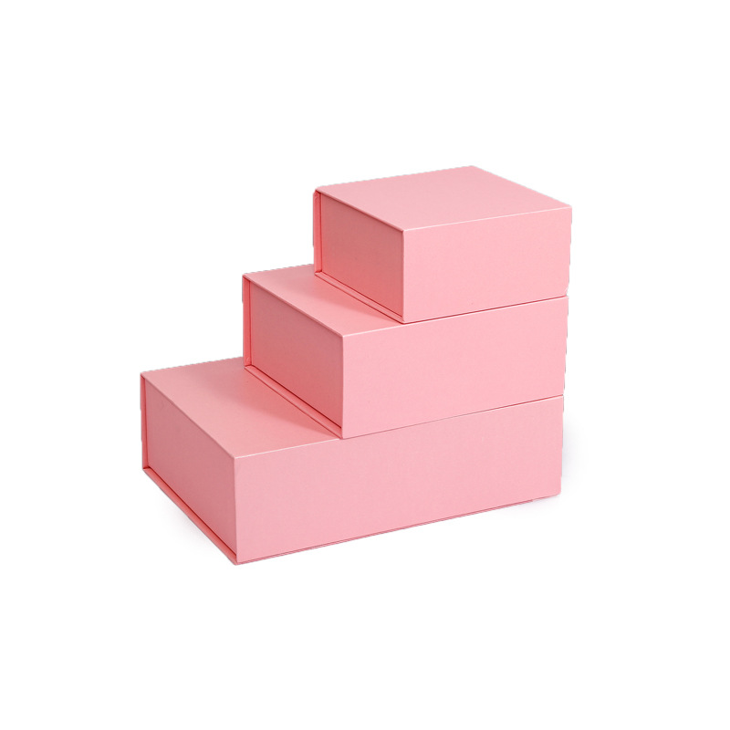 Picture of Pink One Year Old Gift Box Wholesale High-end Flip Cover Box Cosmetic Box Accompanying Gift Box in stock Birthday Gift Box
