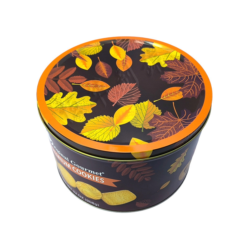 Customized Cookie Box New Year Gift Uv Printed Tin Can Cookie Gift Tin Box Spring Festival Gift Packaging Box
