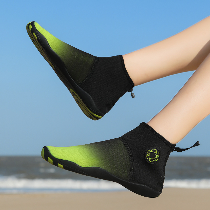 High-Top Beach Shoes for Adults, Quick-Drying Breathable Swimming and Diving Camping Style Non-Slip High-Top Soft-Soled Shoes for Adults