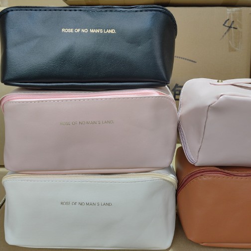2024 New Ins Style Waterproof Fashion Vintage Cosmetic Bag Puleather Portable Travel Portable Wash Storage Bag