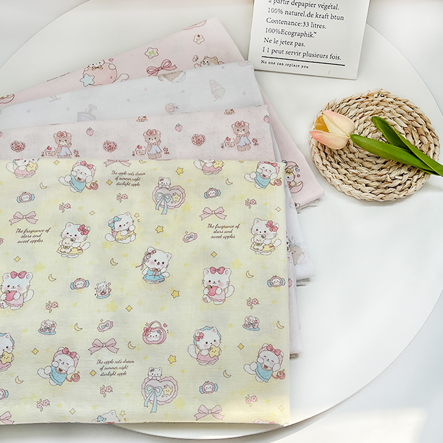 Four Types of Cotton Fabrics, Maternal and Infant Grade Double-Layer Gauze Fabrics, Printed Baby Clothing and Pajamas Fabrics, 1.0m Prices