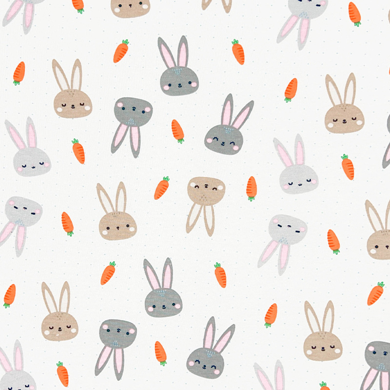 Picture of Baby Fabric 40S Cotton Printed Cotton Wool Knitted Double-sided Fabric Fabric Home Clothes Baby Clothes Fabric