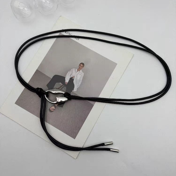 Advanced Sense Belt Accessories Women's Decorative Dress Sweater Coat Waist Rope Knot Small Leather Rope Thin 2025 New Style