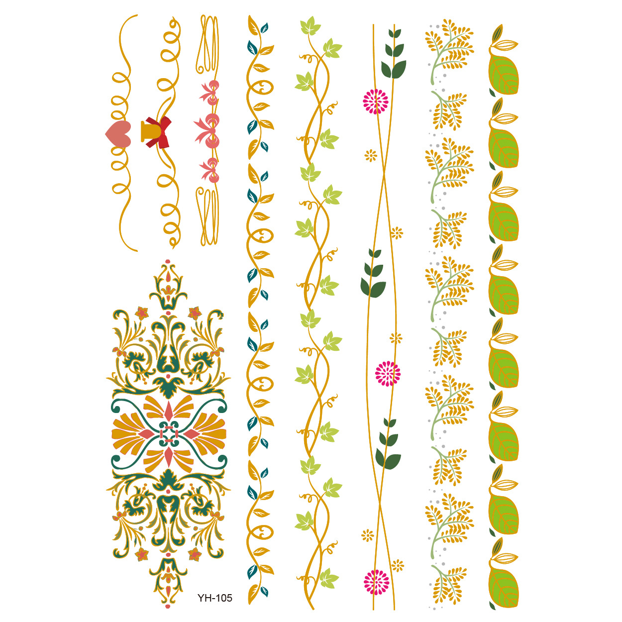 Picture of Bronzing tattoo stickers manufacturers in stock wholesale waterproof tattoo stickers fashion tattoo stickers
