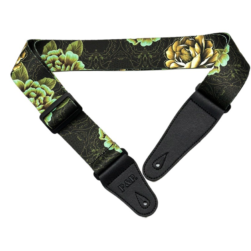 PP guitar strap ethnic sunflower musical instrument accessories guitar strap guitar shoulder strap slant back guitar strap
