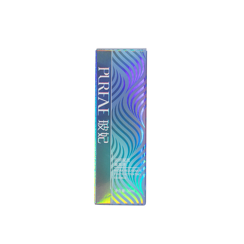 Picture of Cosmetics color box printing logo bronzing gift box cosmetics white cardboard box skin care products packaging box packaging