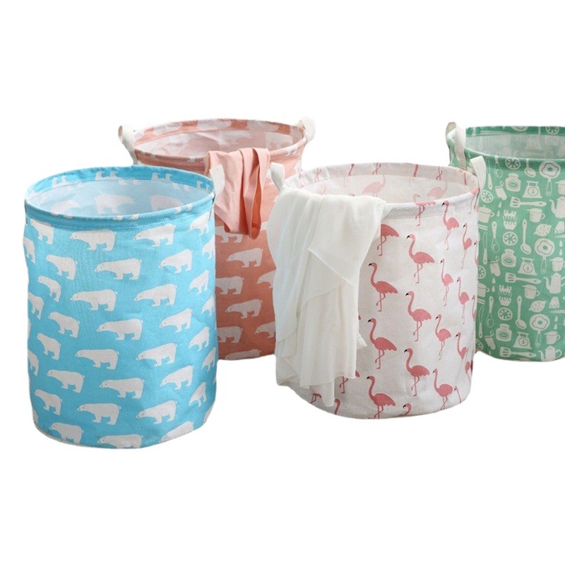 Nordic strict selection storage box cotton and linen laundry basket sundries storage basket laundry basket folding toy storage basket storage box