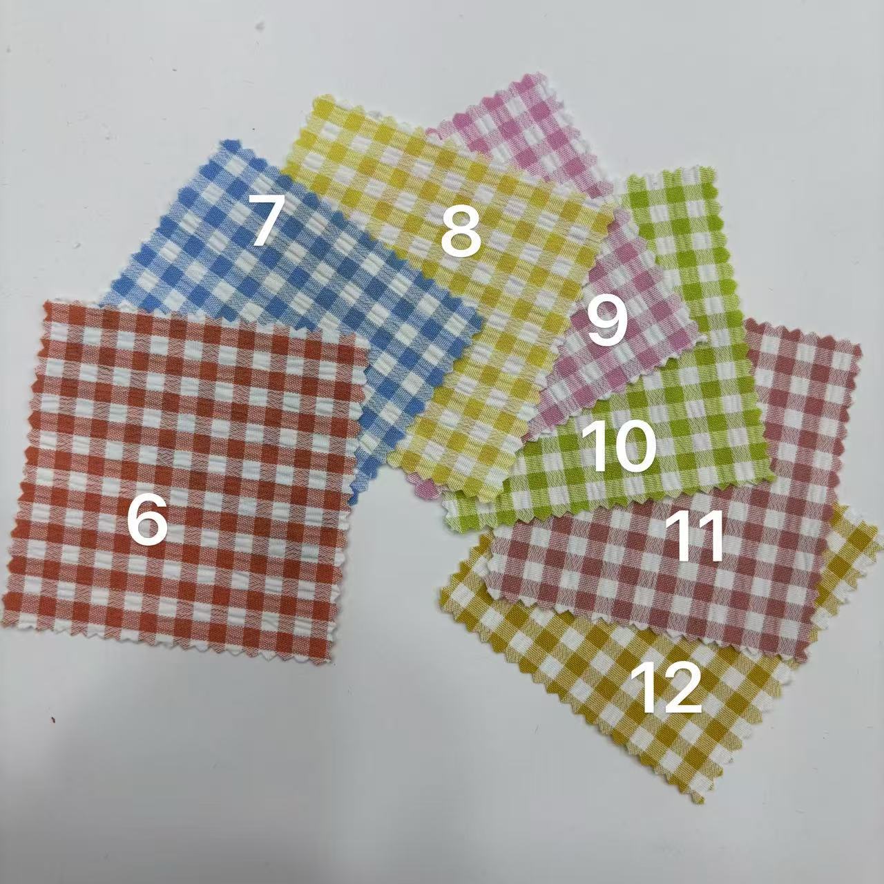 Stretch Bubble Crumple Plaid Shirt dress Skirt Doll's Tiara Headband Bow Pajamas Plaid