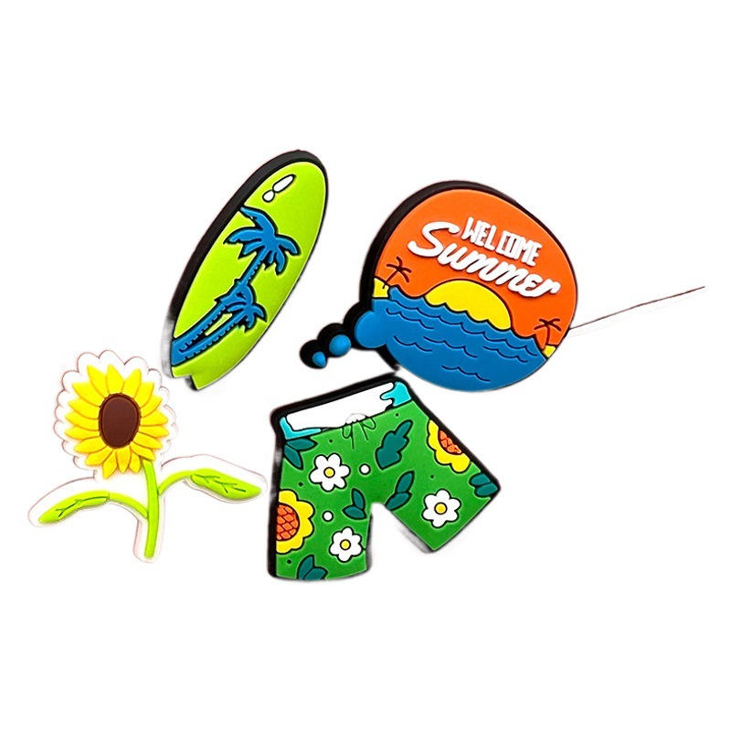suit Summer Style Series Cave Shoes Shoes Flower PVC Soft Rubber Shoes Decorative Buckle Cave Shoes Flower Shoe Buckle DIY Shoes