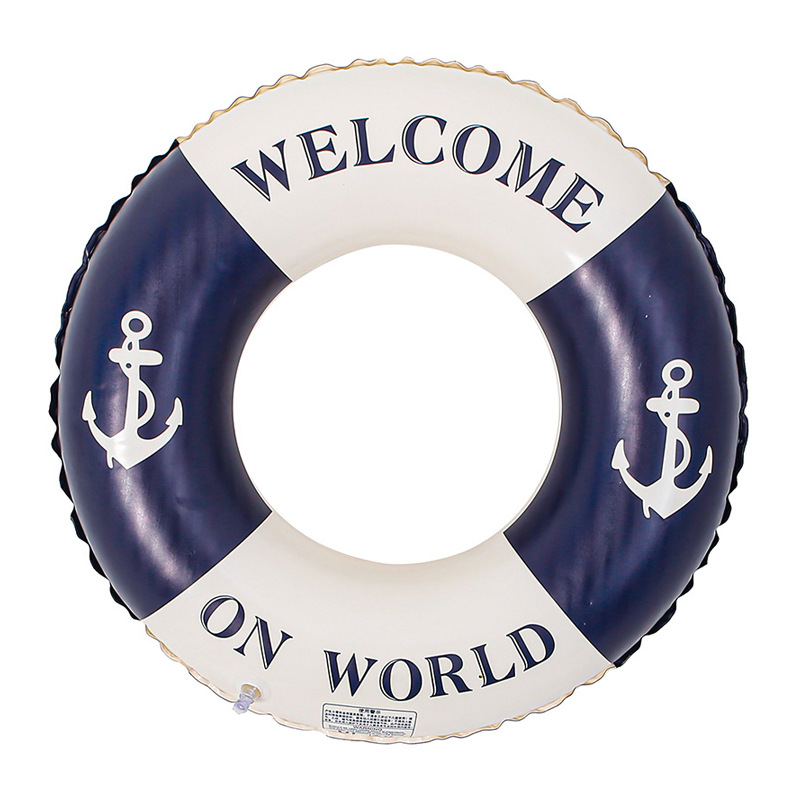 Picture of Factory wholesale thickened children's striped adult swimming ring inflatable underarm ring net red floating ring double airbag swimming ring