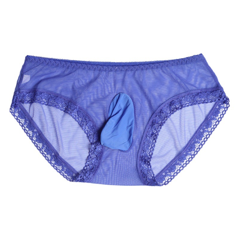 Full Transparent One-piece Sexy Men's jj Set Underwear Sexy Temptation Perspective Breathable Bullet Separate Briefs