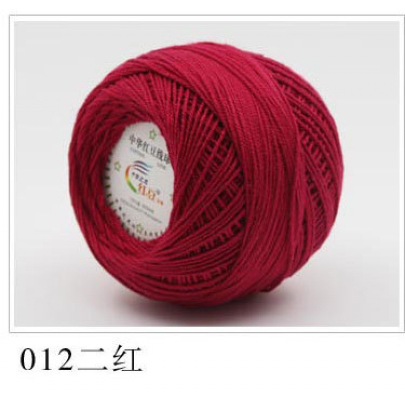 Picture of Red bean No. 3 lace cotton thread manufacturers wholesale and retail spring and summer hand-woven wool lace cotton diy