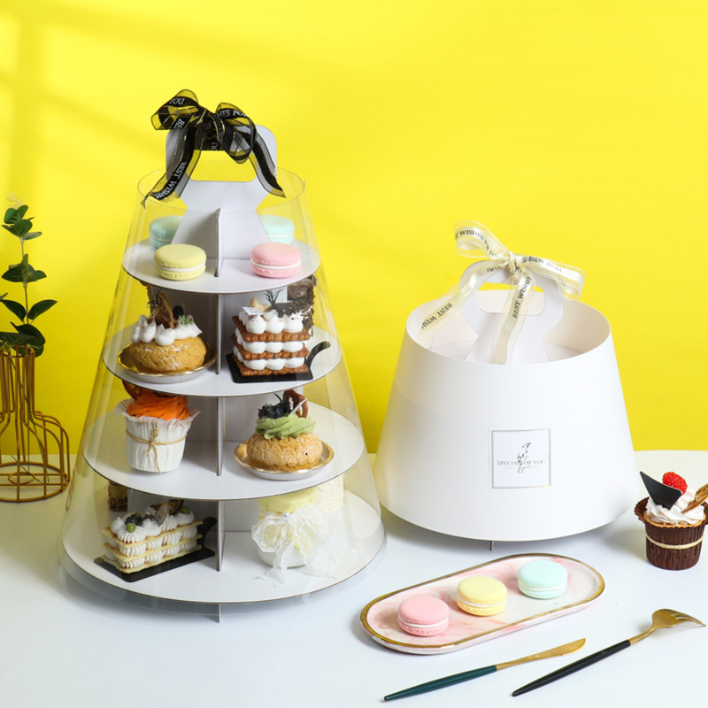 Afternoon Tea Satchel Dessert Stand Cake Snack Multi-Layer Tea Break Table French Wedding Small Pastry Baking Display Stand