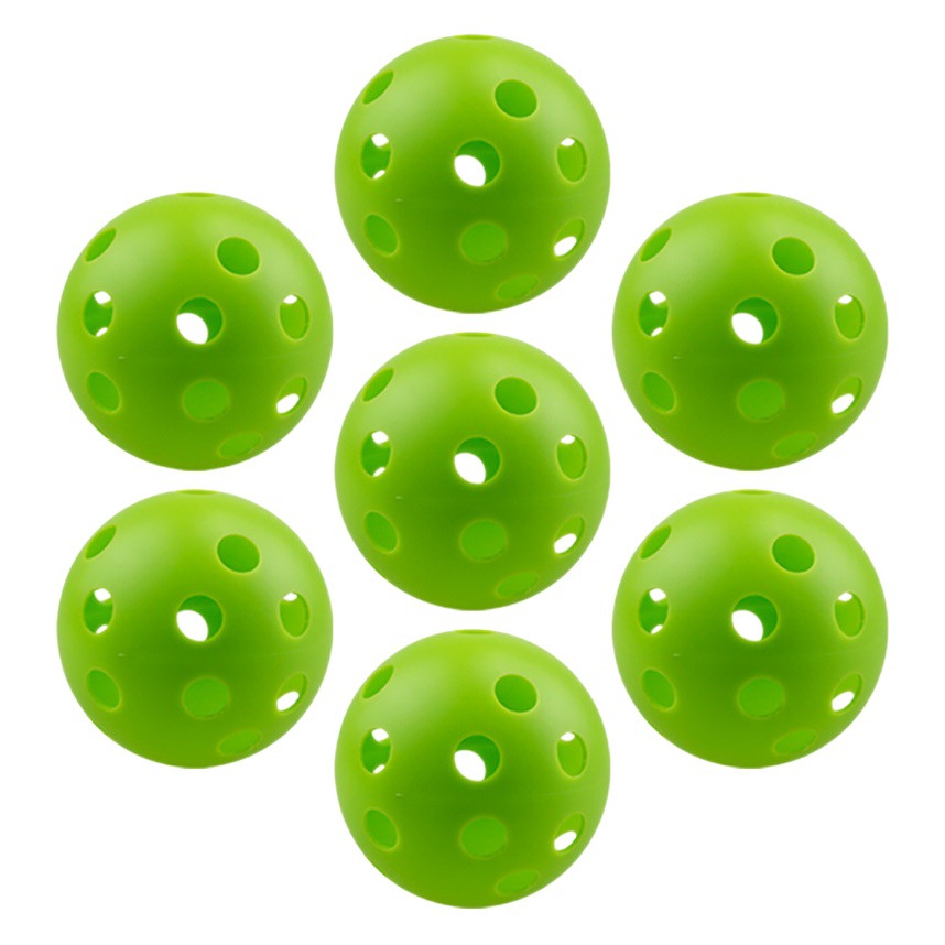 72mm Practice Baseball 26 Holes 17g Green Hard Plastic Pe Blow Molded Hole Ball Wei Floating Floor Ball