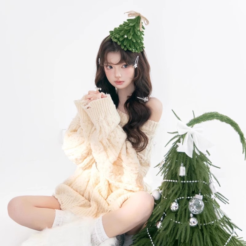 Picture of christmas headdress christmas tree hairband diy twist stick christmas hair accessories women's holiday dress decoration gift headband