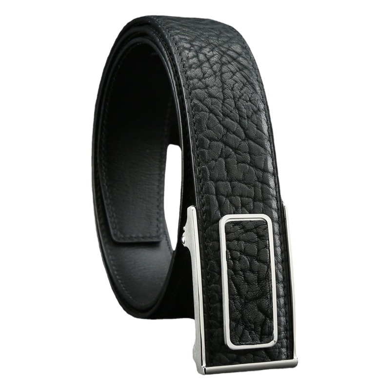 Genuine Leather African Wild Cowhide Leather Belt Men's Top Layer Cowhide Automatic Buckle High-end Business Young Belt 3.8