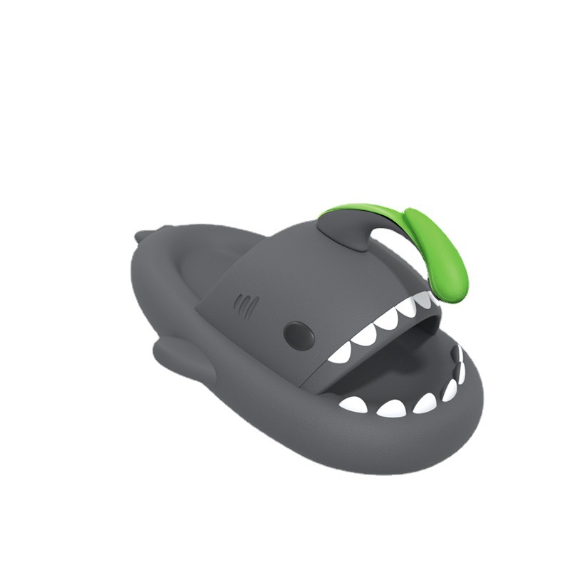 Picture of New Style Lantern Fish Shark Slippers Female Couple Indoor and Outdoor Thick Slippers Female Slip-on Feeling Soft Sole Home Sandals for Men