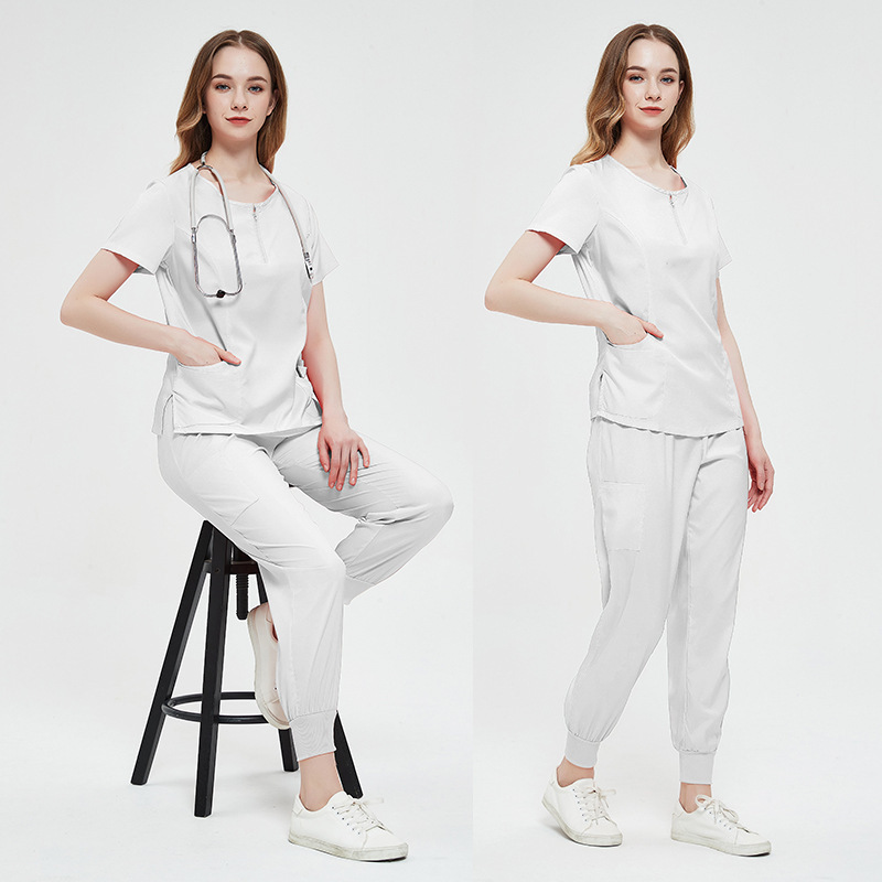 Picture of Cross-Border Dental Doctor Scrub Suit Operating Room Split Nursing Workwear Elastic Quick-Drying Nurse Scrub Suit Wholesale
