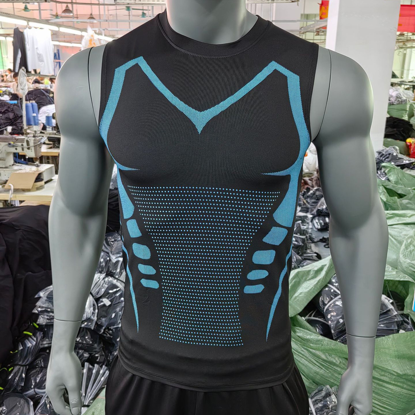 Cross-Border Sports Vest Men's Fitness Clothing Quick-Drying Breathable Slim Sleeveless Tight Training Elastic Vest Men's Summer