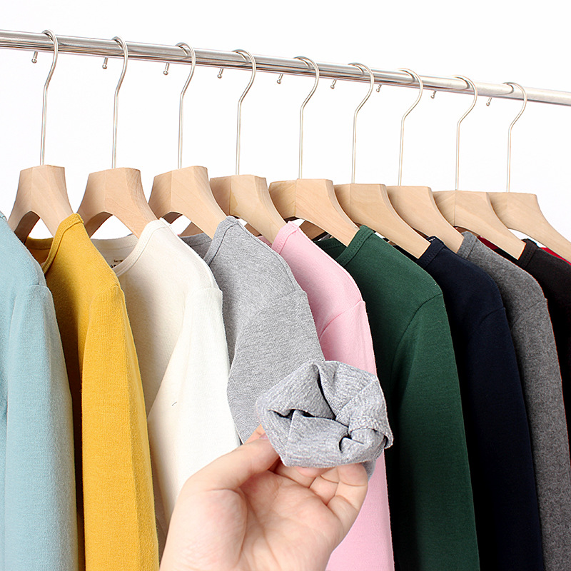 Picture of Spring and autumn children's clothing Korean new boys bottoming shirt girls cotton stretch solid color long sleeve children's T-shirt wholesale