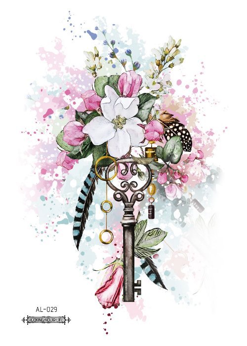 Picture of Cross-border New Waterproof Chest Tattoo Sticker Original Big Figure Sexy Flower Arm Tattoo Sticker Disposable Tattoo Sticker
