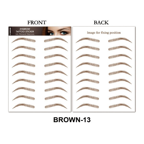 Picture of Eyebrow Tattoo Sticker Eyebrow Sticker Waterproof Simulation Lazy Eyebrow Internet Celebrity Male and Female Internet Celebrity Eyebrow Sticker Tattoo Eyebrow Sticker