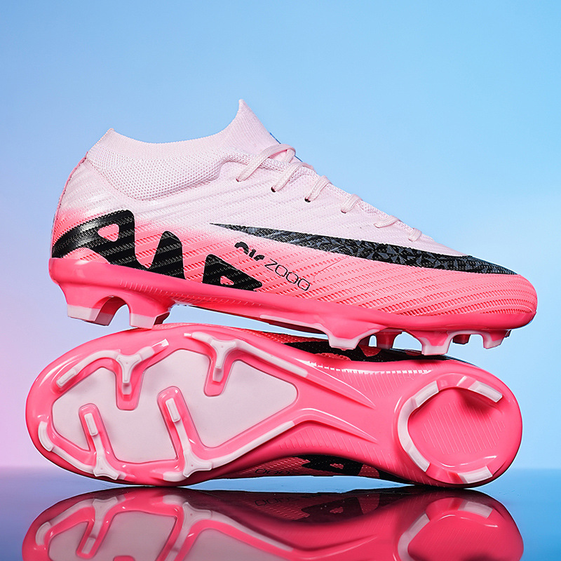 Cross-Border Export New High-Top Football Shoes Long Spike Football Shoes Tf Broken Spike Training Shoes Football Falcon Men's Model