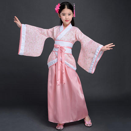 Picture of Children's Ancient Costume Female Hanfu Tang Costume Qin Dynasty Spring and Autumn Warring States Three Kingdoms Imperial Concubine Costume Han Dynasty Gege Ancient Performance Costume