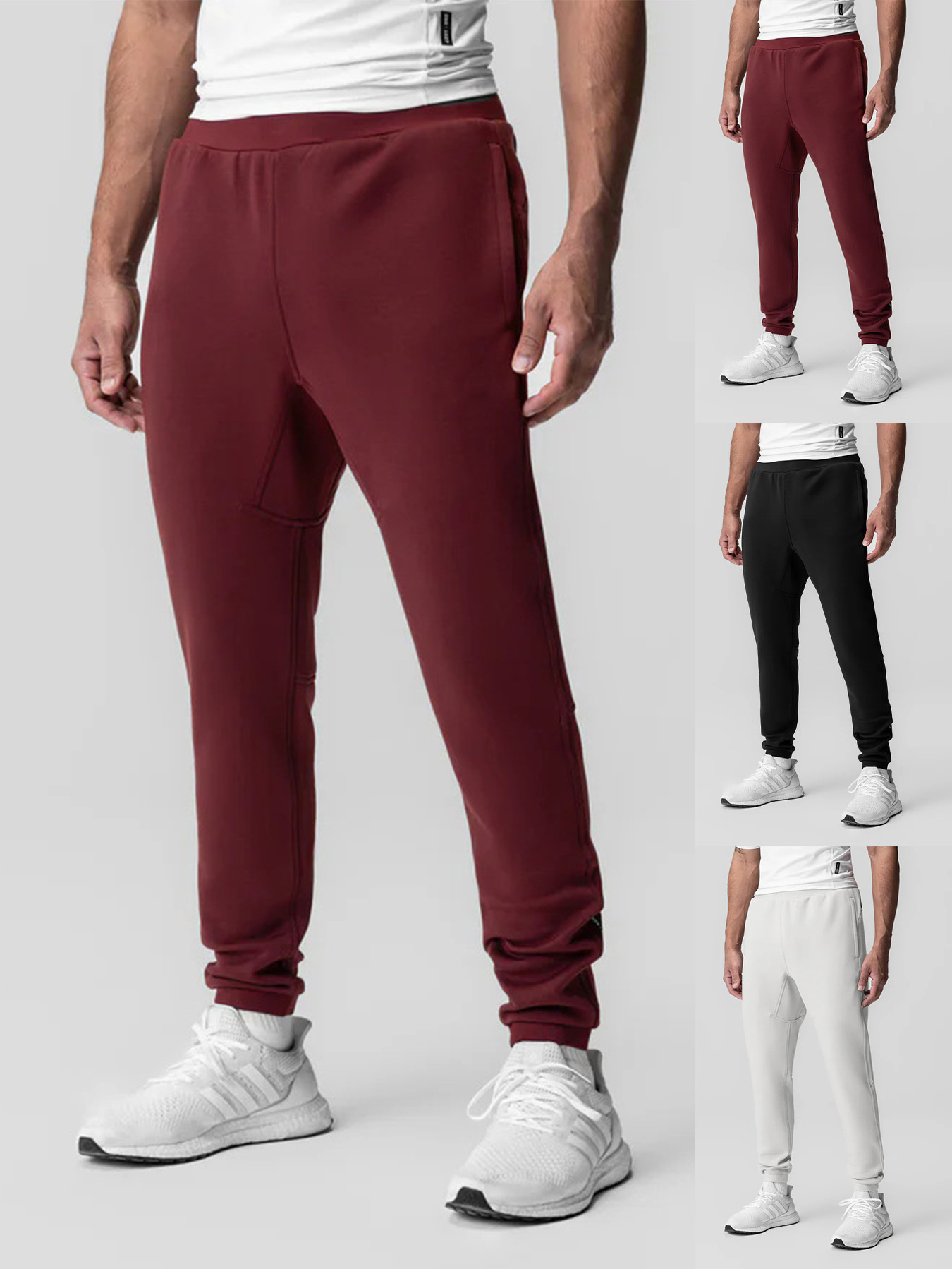 Muscle Fitness Brothers Running Solid Color Men's Long Pants Outdoor Fitness Workout Training Leg Sports Pants