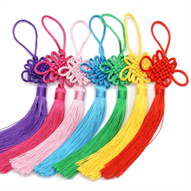Picture of DIY Chinese knot pendant small size 6 knot handmade tassel tassel Chinese knot special holiday gift wholesale