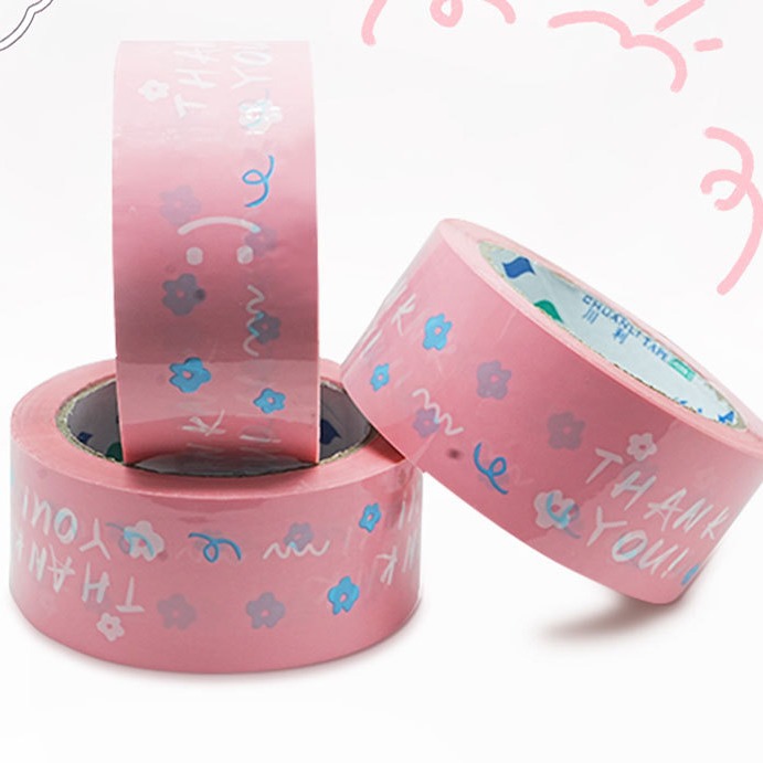 Picture of Tape manufacturers LOGO printing tape color bottom thankyou thanks to customers English printing tape personalized