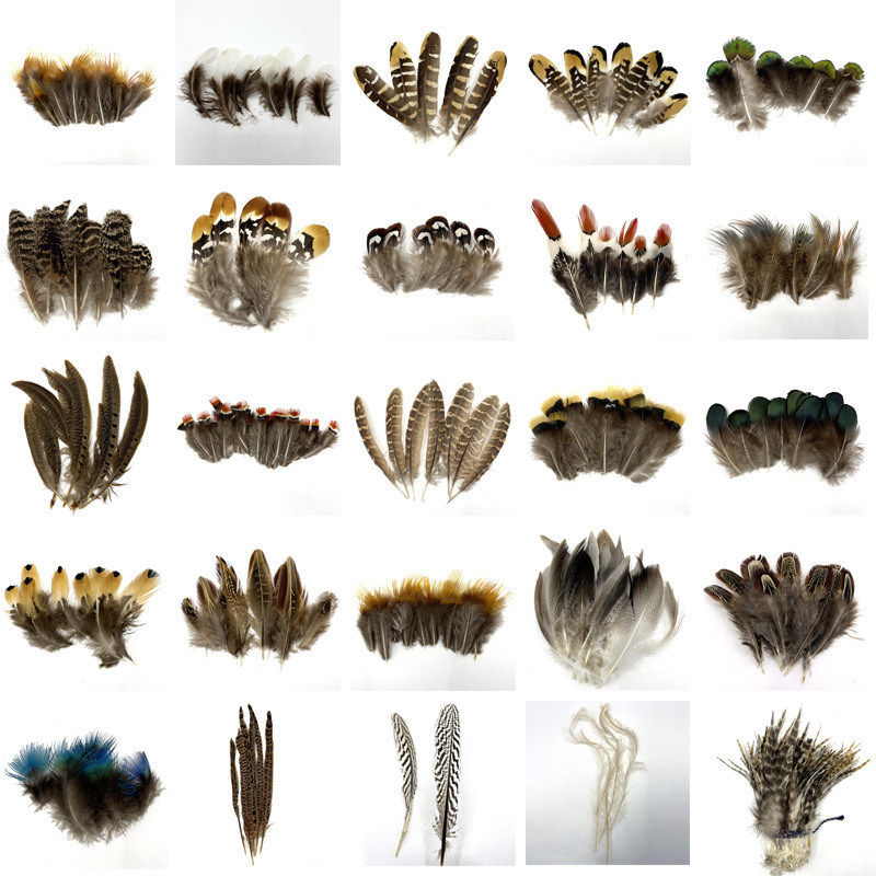 Factory Feather Handmade diy Earrings Headwear Ethnic Style Feather Jewelry Accessories Crafts Material Decoration Feather