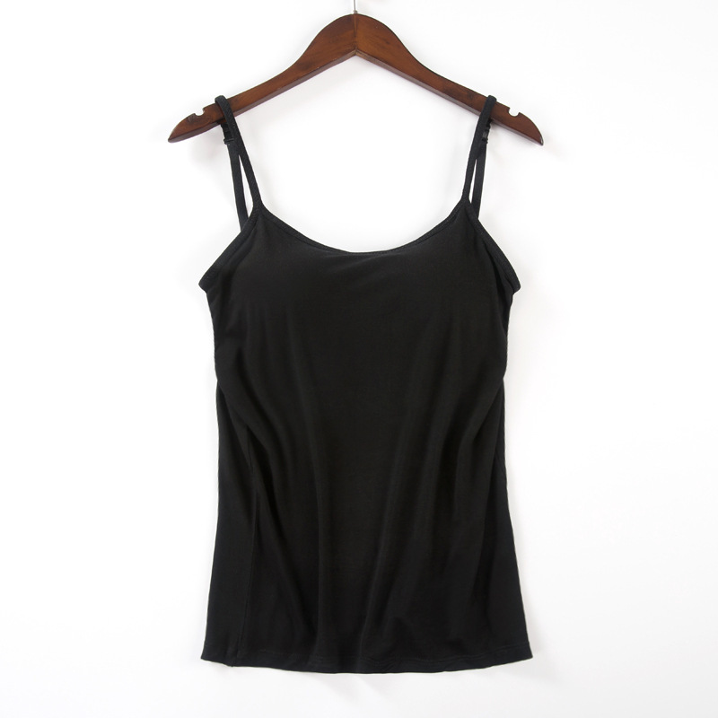 Picture of Modal Fixed Cup Camisole Women's Belt Chest Pad Thin Inner Small Strap Outer Wear Women's Undershirt Underwear