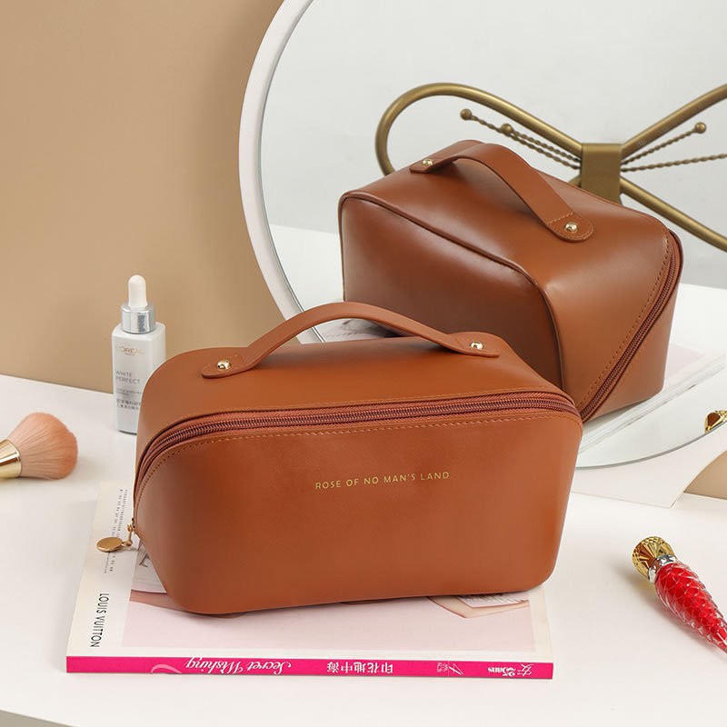 Picture of Internet Celebrity Popular Women's Large Capacity Portable PU Pillow Cosmetic Bag Jindian Travel Cosmetic Wash Bag Storage Bag