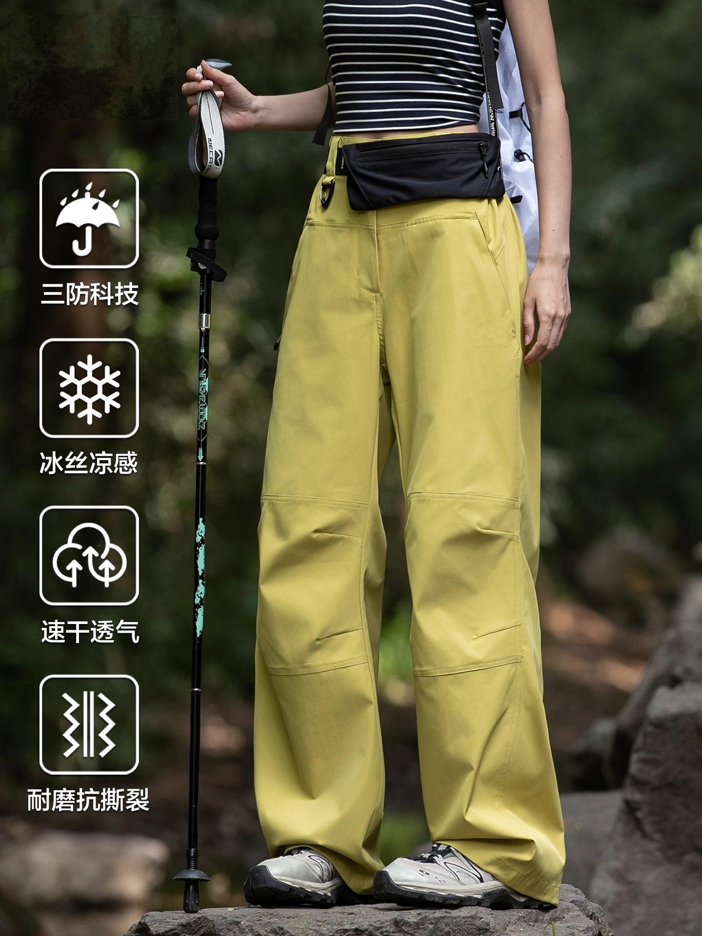 Outdoor Cargo Pants for Women, Spring and Autumn Work Pants, Waterproof, Quick-Drying Hiking and Mountaineering Pants, Outdoor Windproof Casual Sports Pants