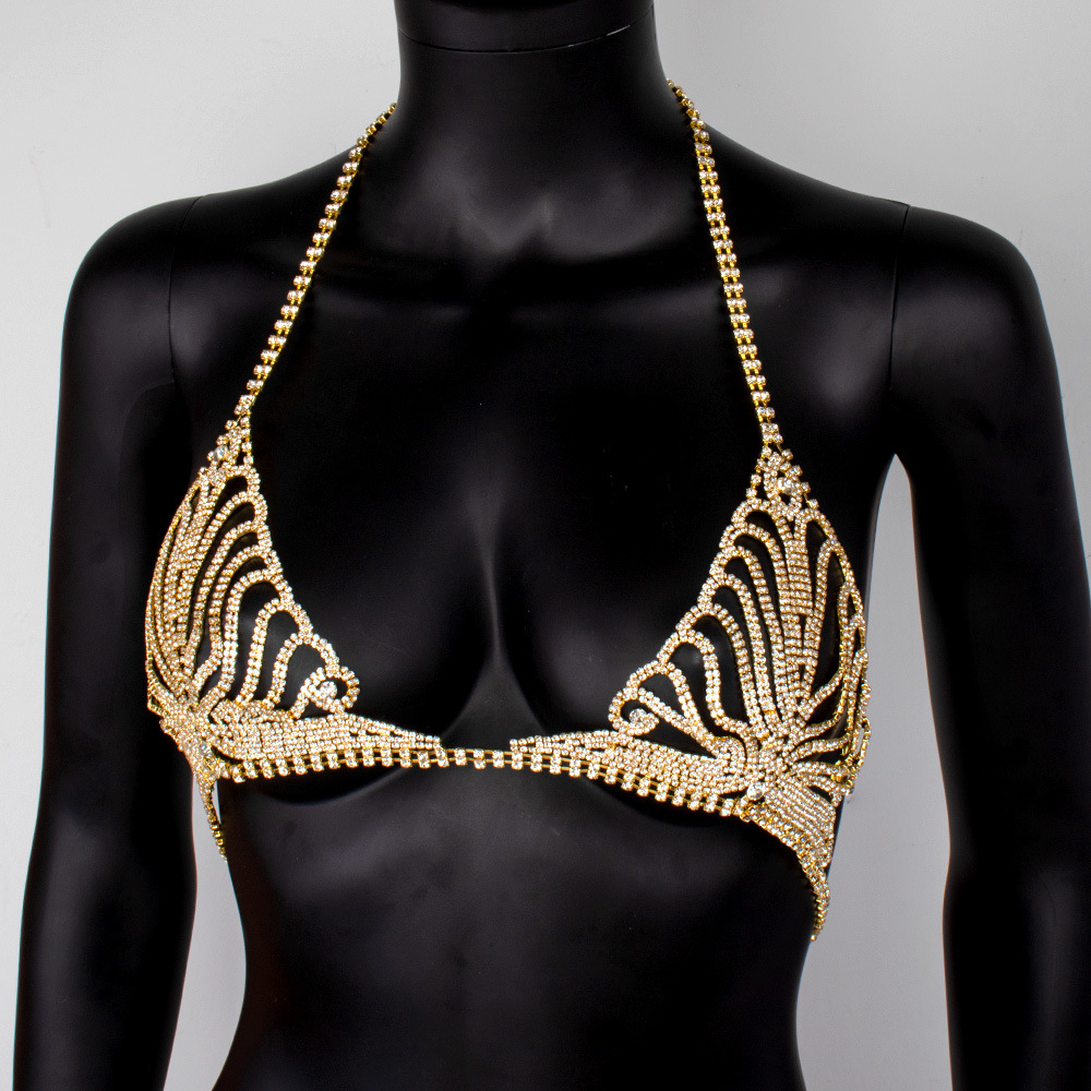 Picture of Europe and the United States cross-border accessories diamond underwear body chain sexy nightclub rhinestone chain bra thong suit jewelry