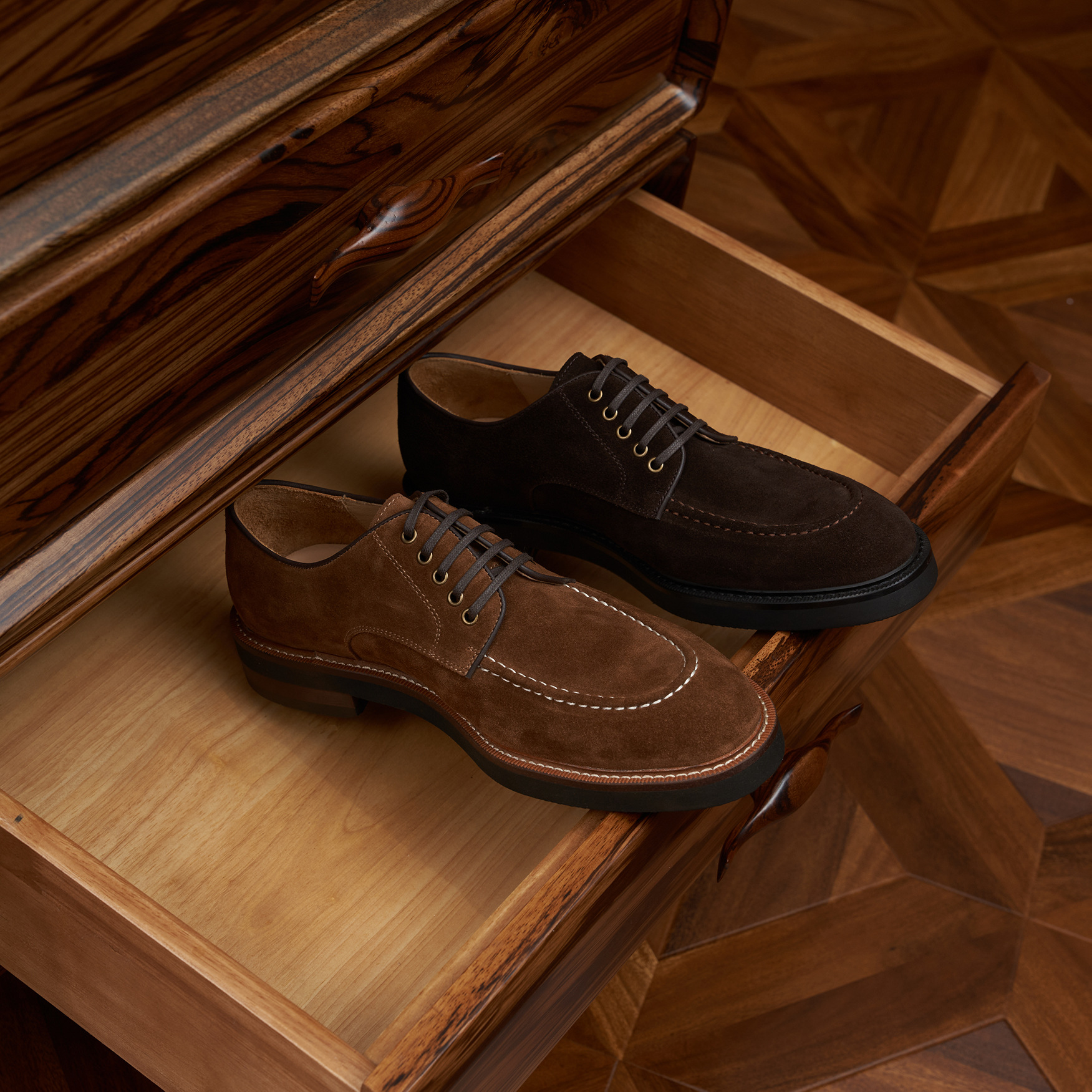 Autumn Anti-velvet Leather Business Casual Men's Shoes British Dress Round Toe Derby Shoes Men's Genuine Leather Lace-up Derby Shoes