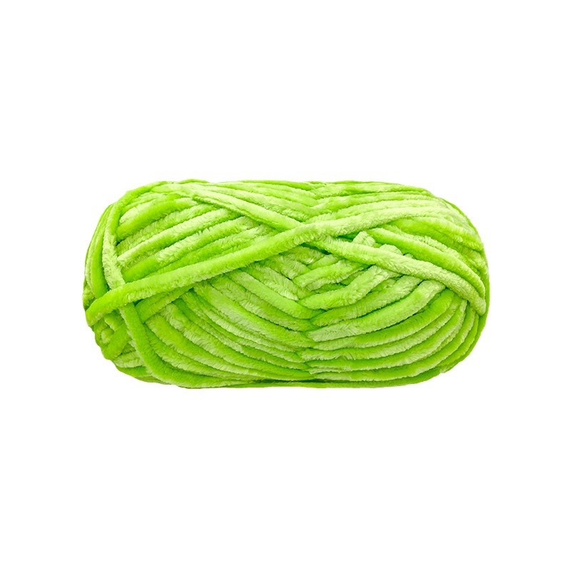 Picture of Carter Snowball Chenille Wool Thick Thread Warm Velvet Handmade DIY Crochet Gold Velvet Hook Shoe Thread Stick Needle Scarf Thread