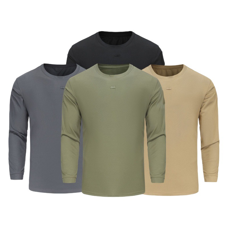 Special Forces Tactical T-shirt Long-sleeved Army Fan T-shirt Round Neck Loose Elastic Spring and Autumn T-shirt Training Quick-drying Long-sleeved Men