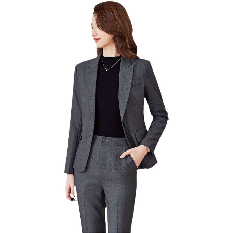 Autumn and Winter thick suit jacket Women's Business wear high-end fashion design suit suit formal wear overalls temperament