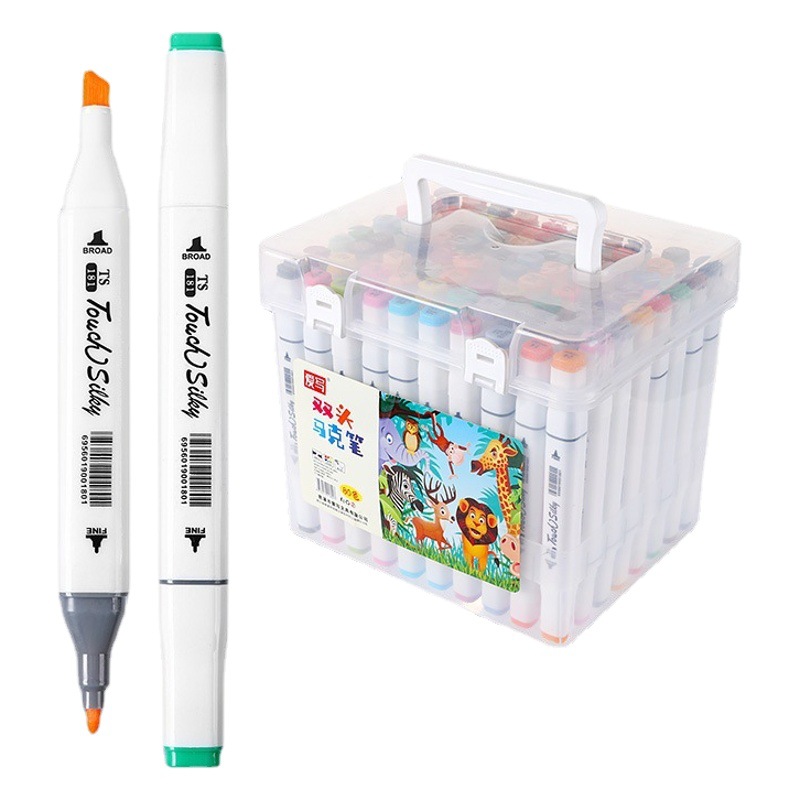 touch marker children's waterproof hand-painted diy photo album Goo card pen 80 color set student barrel paint pen