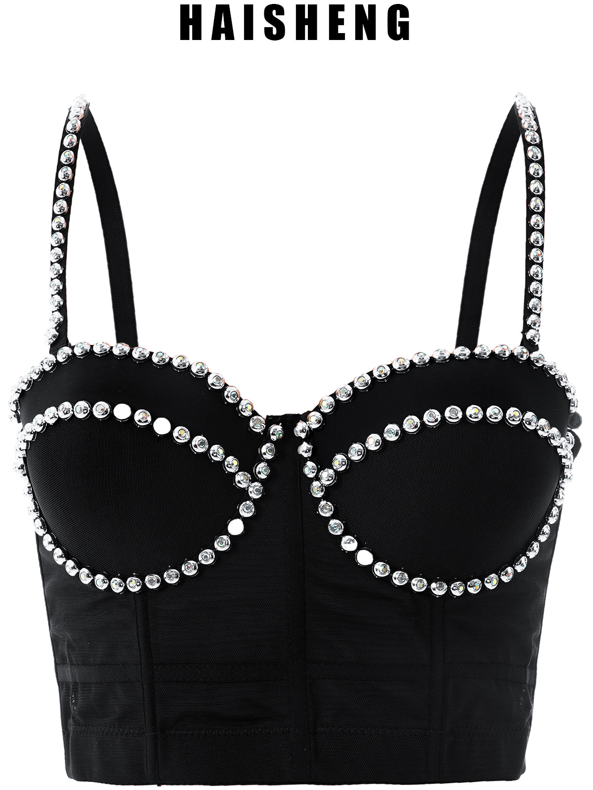 European and American Tme Cross-Border Diamond Decoration Slimming Push-Up Bra Body-Shaping Sexy Tube Top Outer Wear Suspender Belt for Women